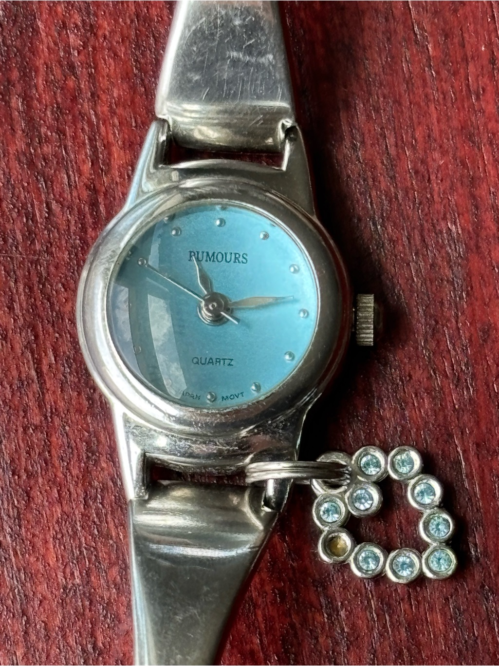Rumours Silver Bracelet Watch With Baby Blue Dial